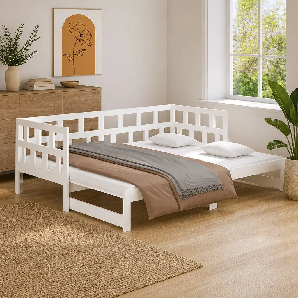 White Day Bed Frame for Comfort and Style