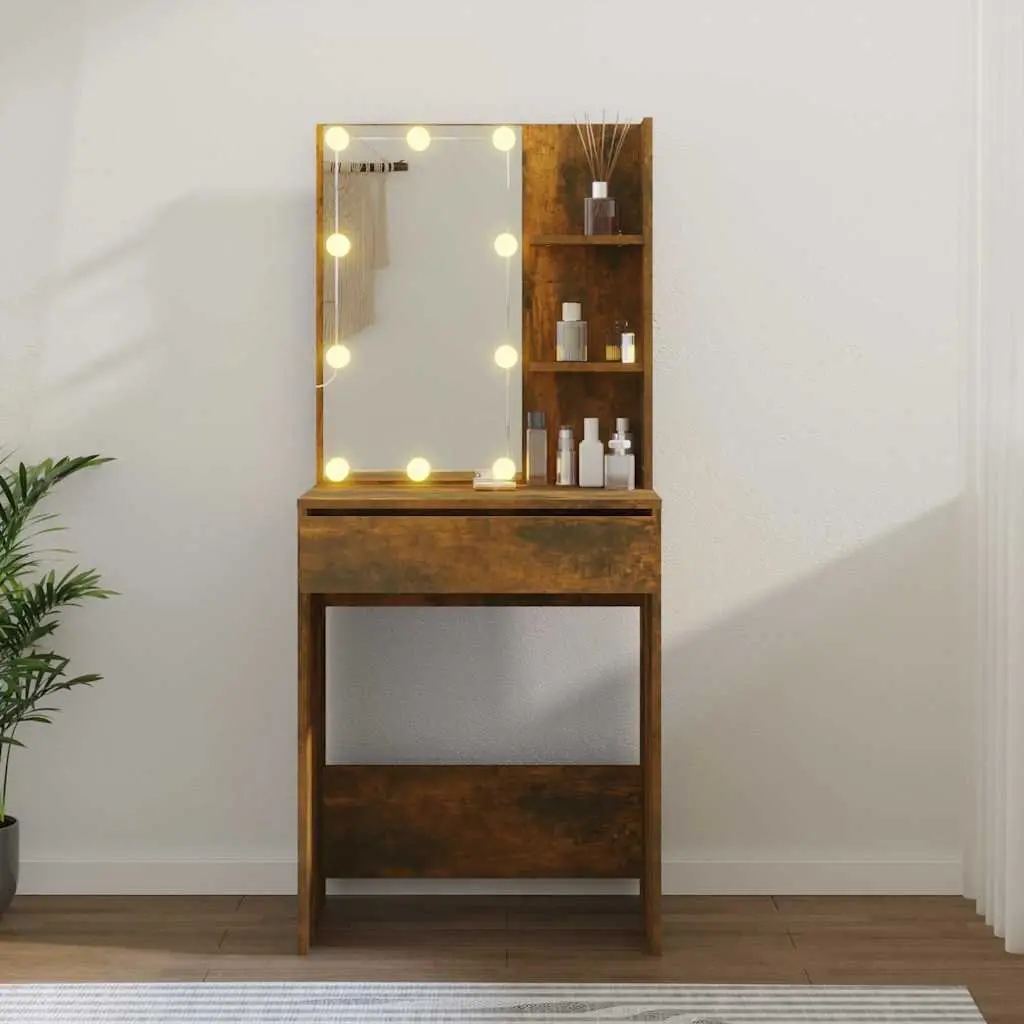 Dressing Table with LED Mirror & Storage