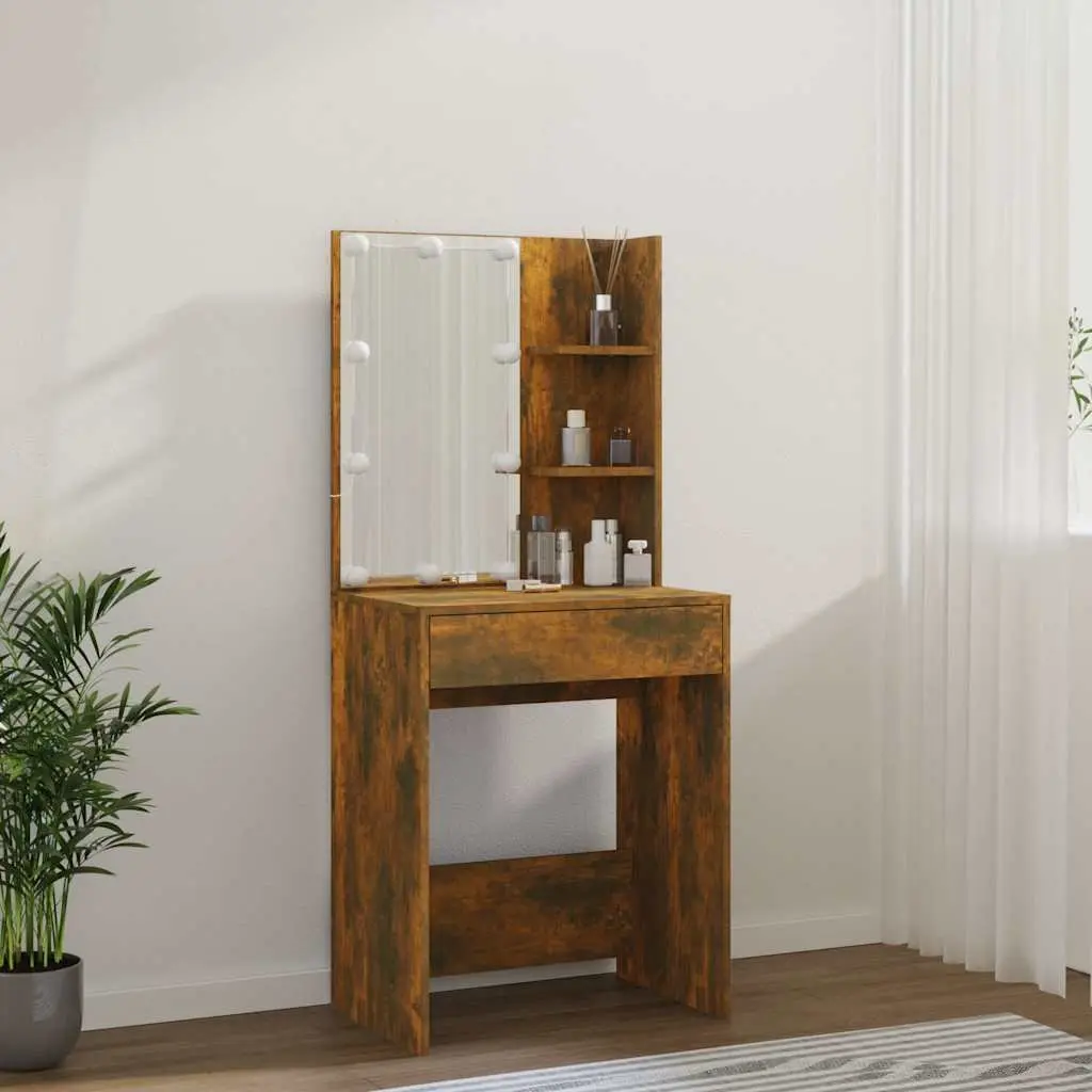 Dressing Table with LED Mirror & Storage