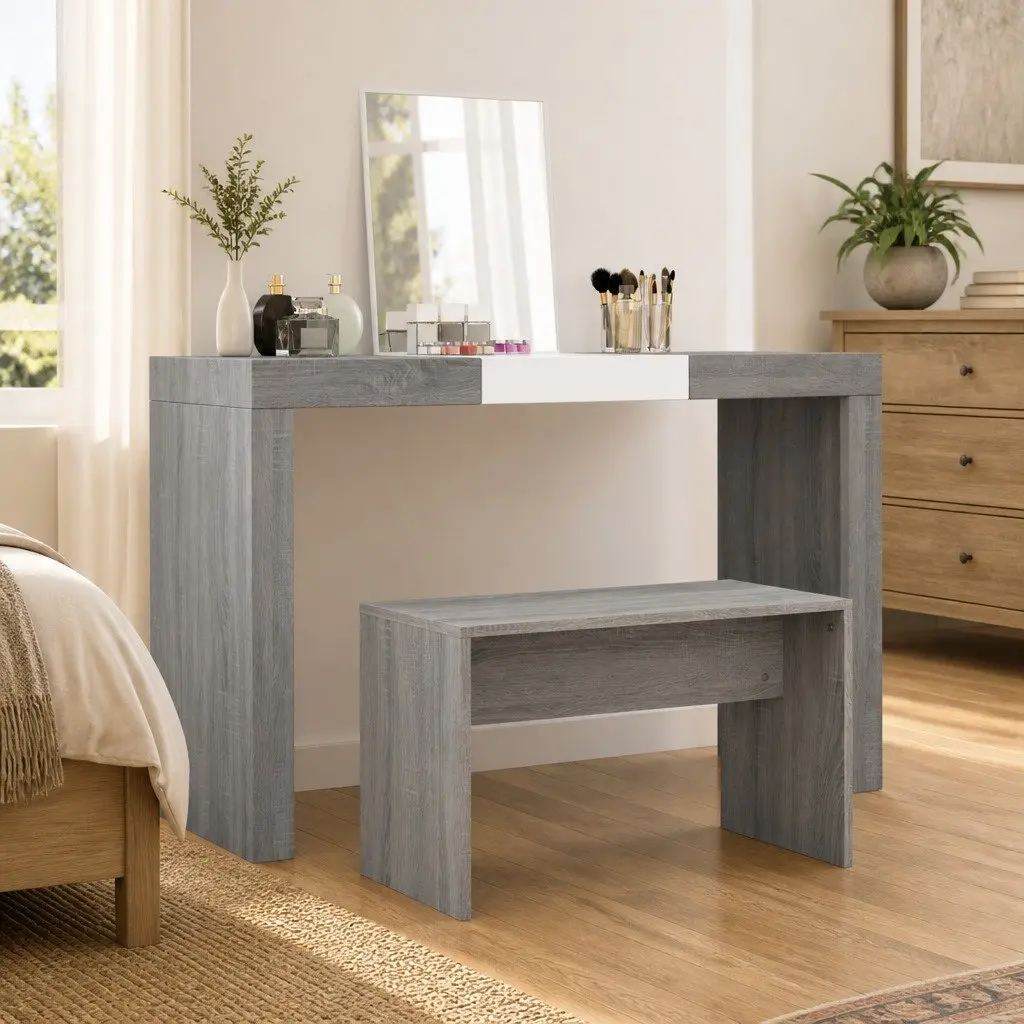 Grey Sonoma Engineered Wood Dressing Stool