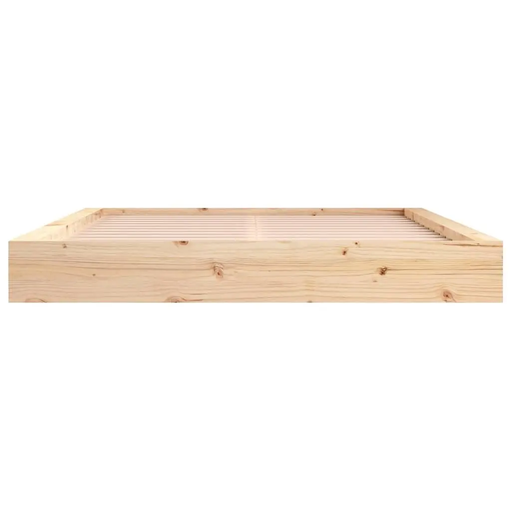 Solid Pine Wood Bed Frame 150x200 cm in Brown