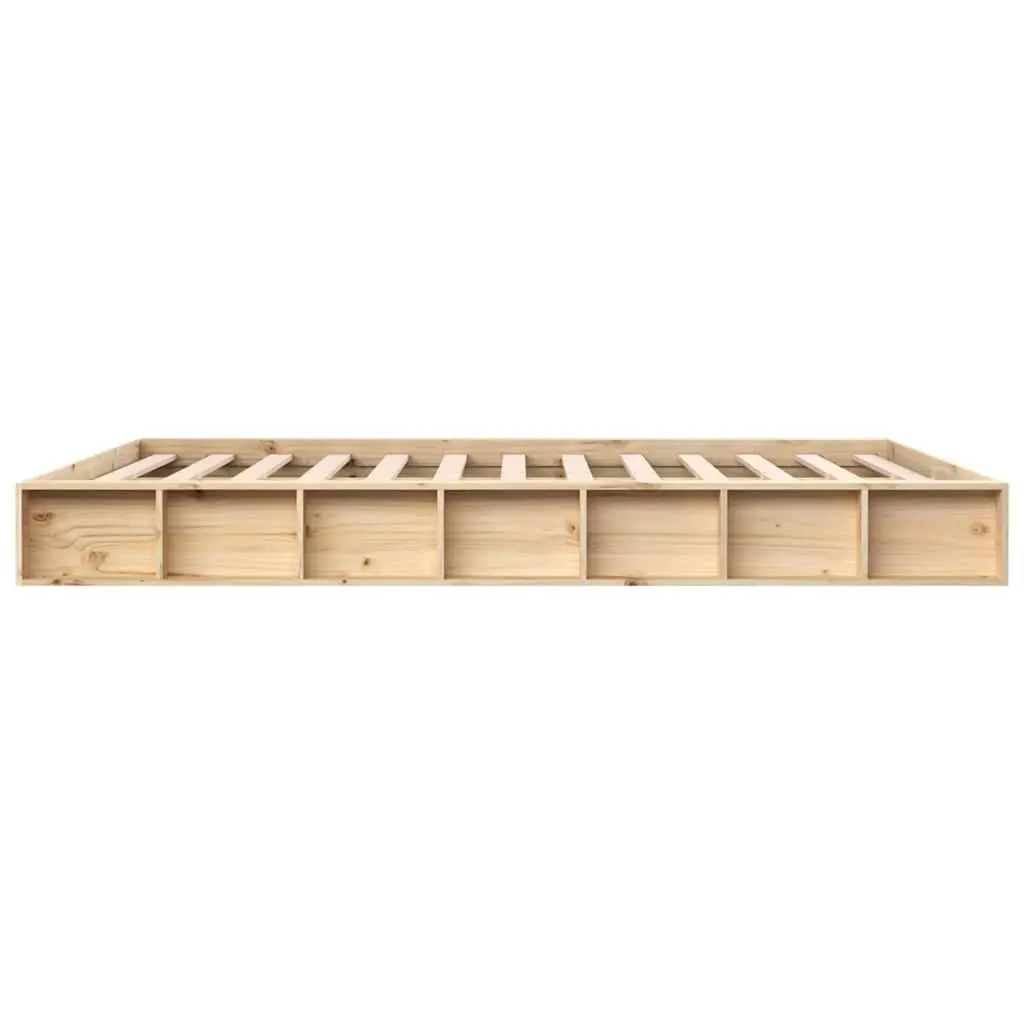Solid Pine Wood Bed Frame 150x200 cm in Brown