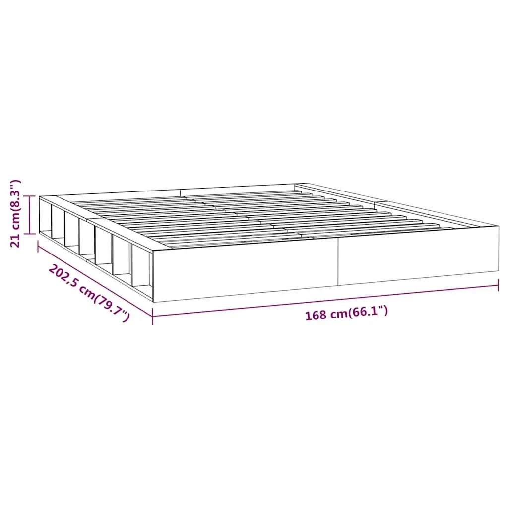 White Pine Bed Frame 150x200 cm King Size