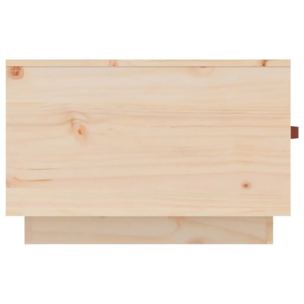 Coffee Table Storage 60x53x35 cm Brown Solid Pine Wood