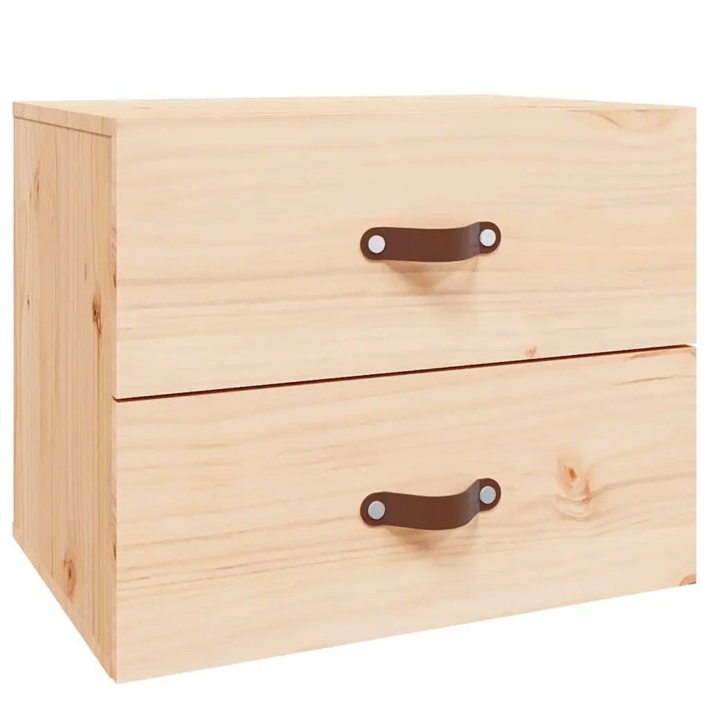 Wall-mounted Bedside Cabinets Storage 50W x 36D x 40H cm Brown 2 Piece