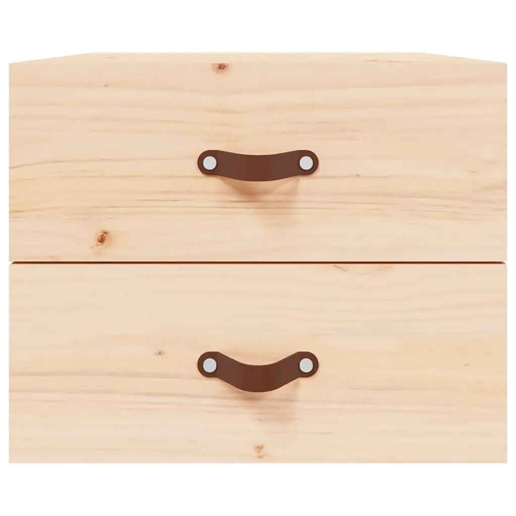 Wall-mounted Bedside Cabinets Storage 50W x 36D x 40H cm Brown 2 Piece