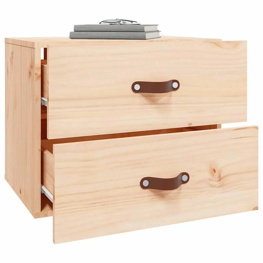 Wall-mounted Bedside Cabinets Storage 50W x 36D x 40H cm Brown 2 Piece