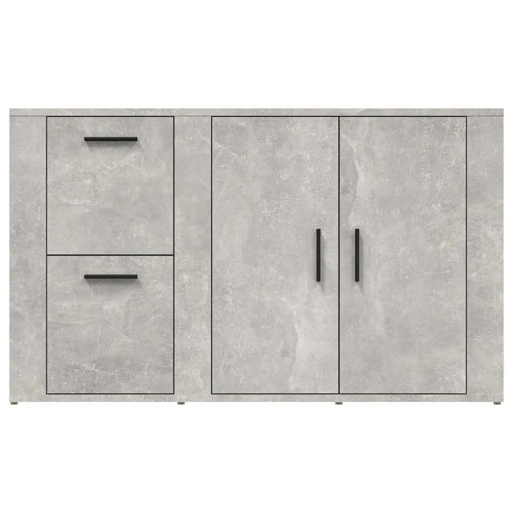 Grey Sideboard Engineered Wood Storage Cabinet Cupboard Furniture Buffet