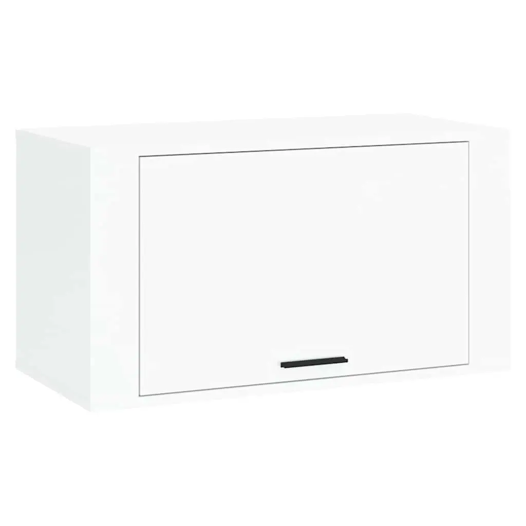 Wall-Mounted Shoe Cabinet Storage Organiser 70x35x38cm White Gloss Engineered Wood