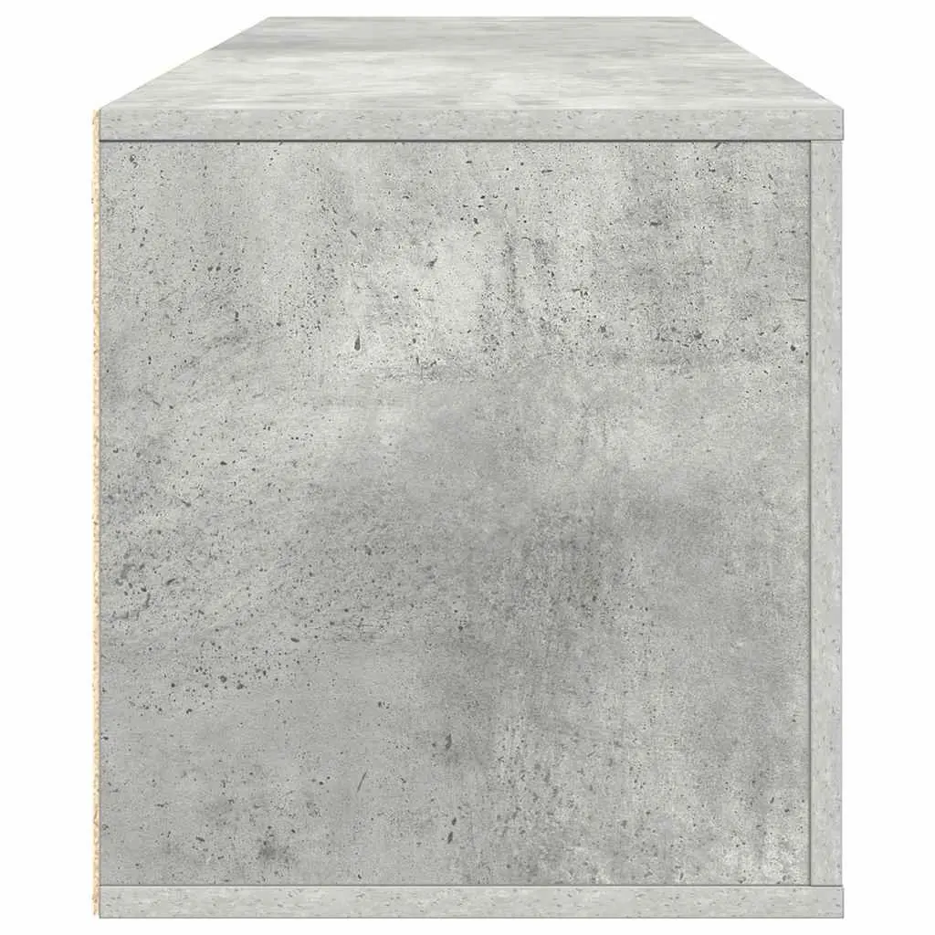 Wall Shoe Cabinet Grey Engineered Wood Storage Organiser Drop-Down Door Compact 100 x 35 x 38 cm