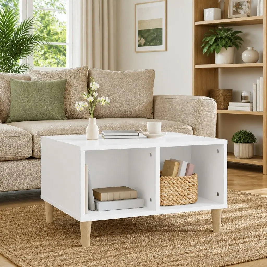 Coffee Table Storage White 60x50x36.5 cm