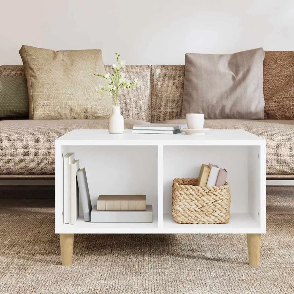 Coffee Table Storage White 60x50x36.5 cm