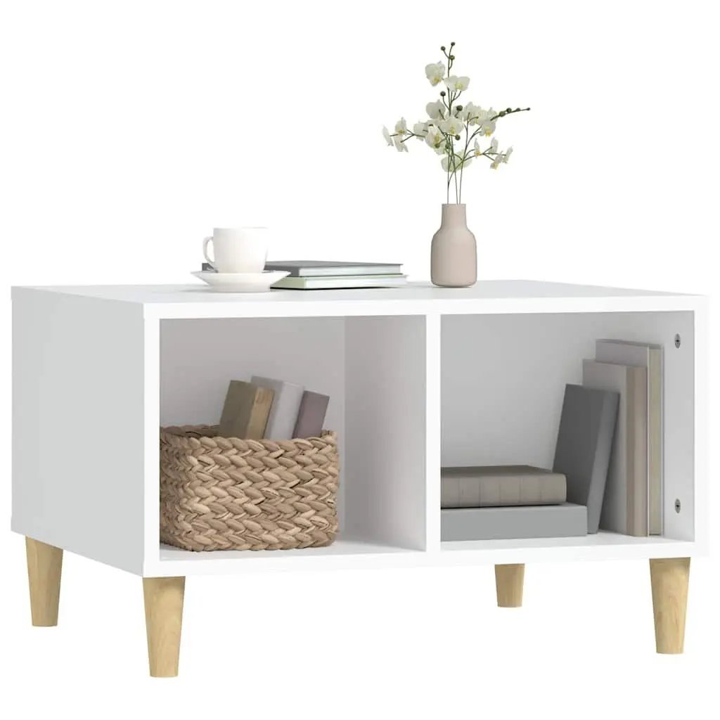 Coffee Table Storage White 60x50x36.5 cm