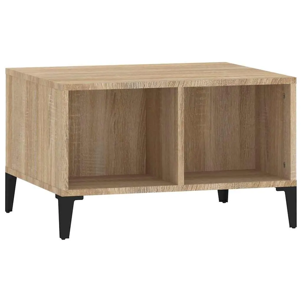 Coffee Table Open Storage Compartments 60x50x36.5cm Brown