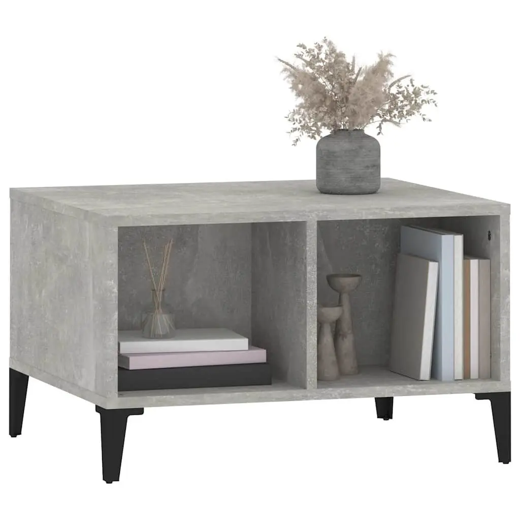 Grey Coffee Table with Two Storage Compartments