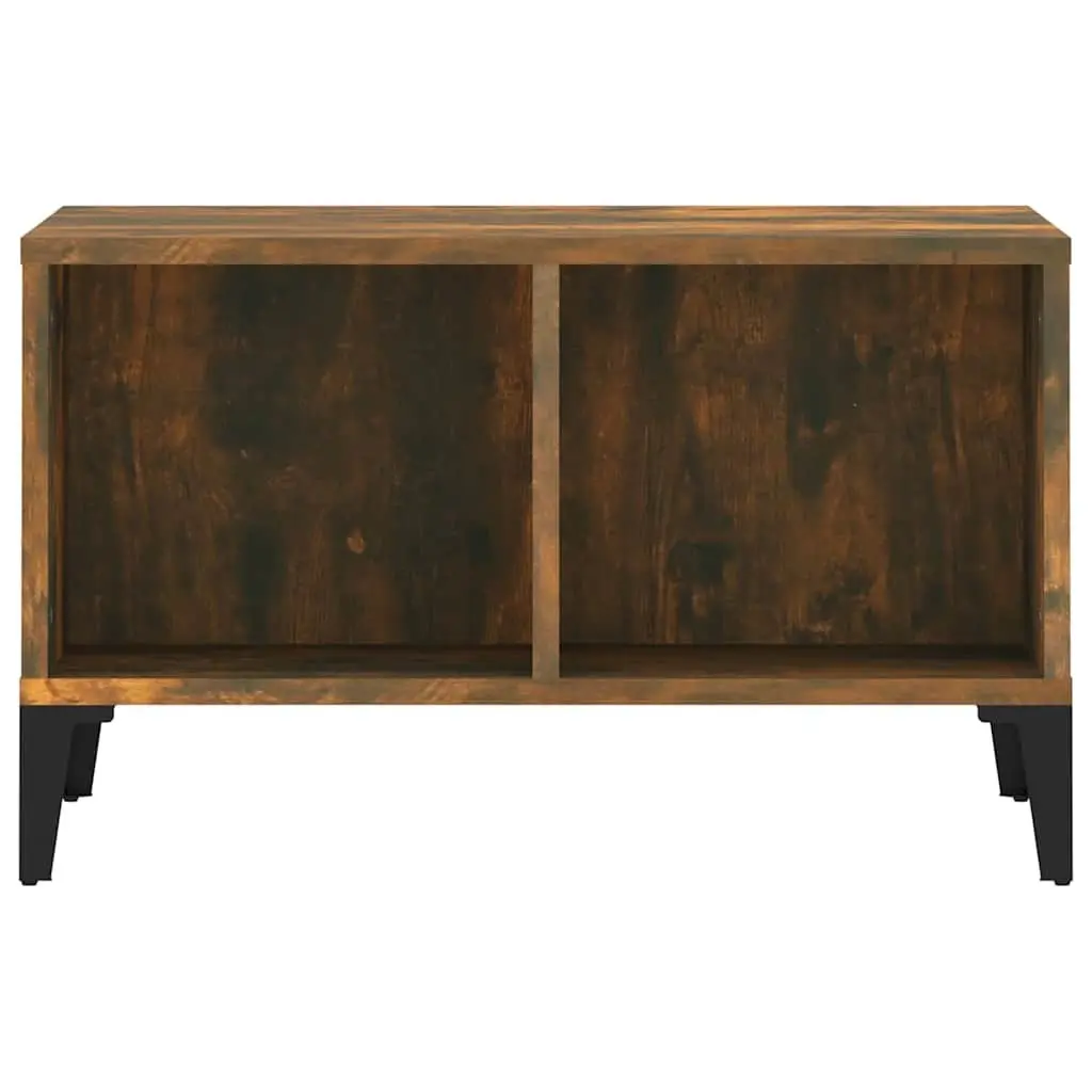 Coffee Table Storage Compartments Industrial Style 60 x 50 x 36.5 cm Brown