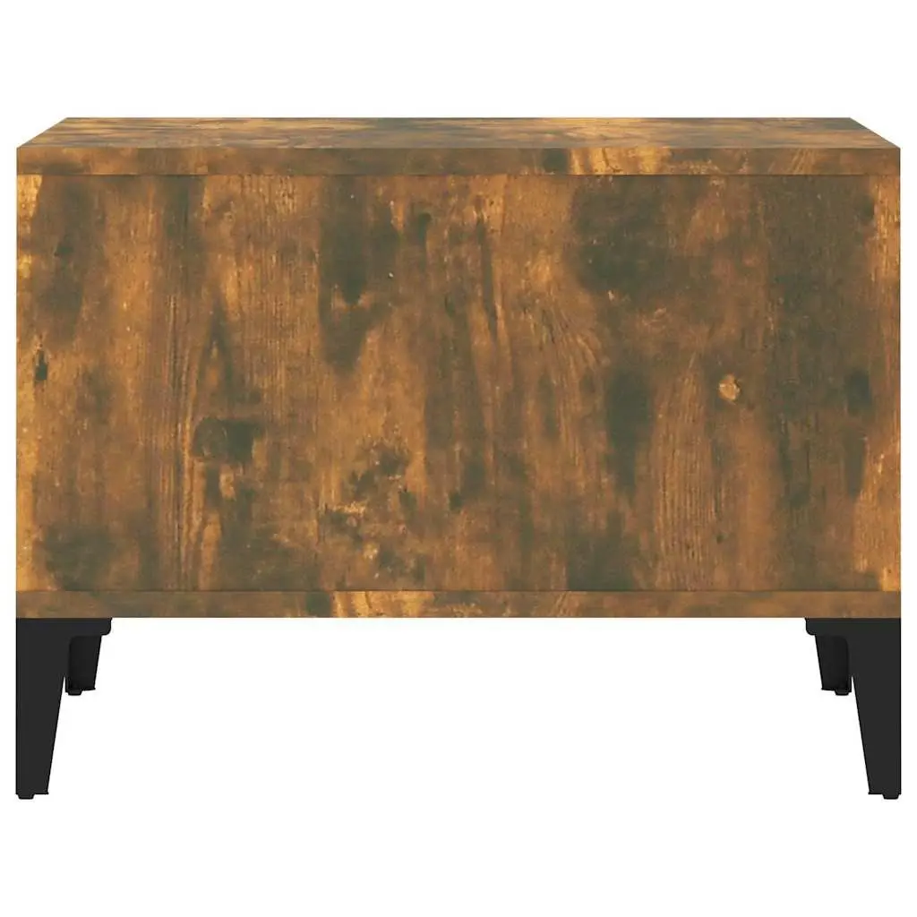 Coffee Table Storage Compartments Industrial Style 60 x 50 x 36.5 cm Brown