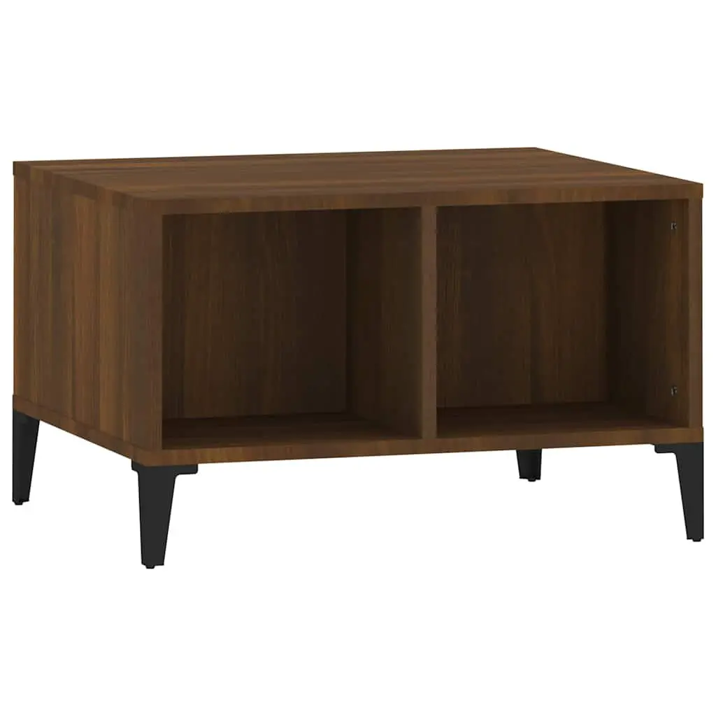 Brown Oak Coffee Table with Storage