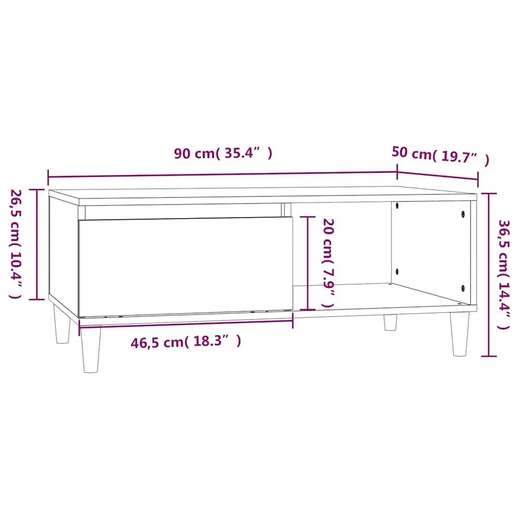 Scandinavian Coffee Table with Storage Options