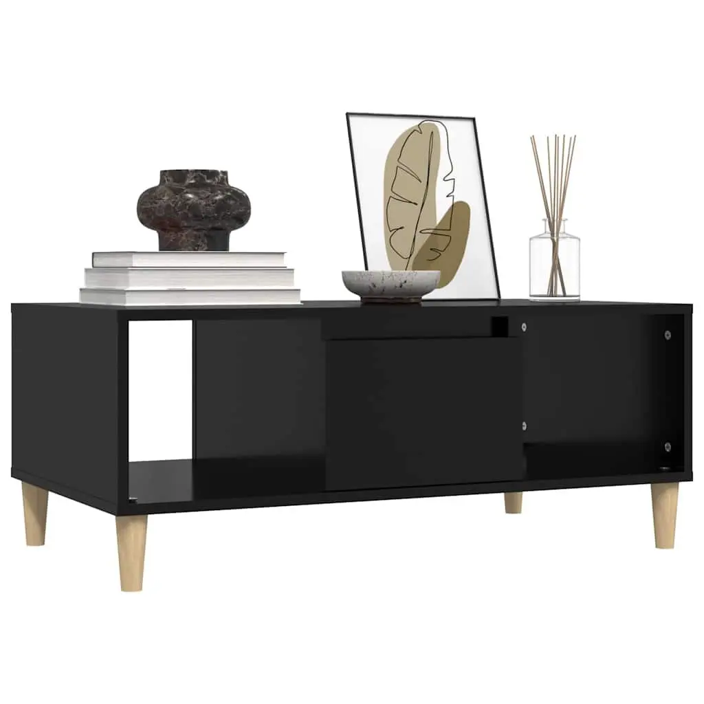 Black Coffee Table with Storage Solutions