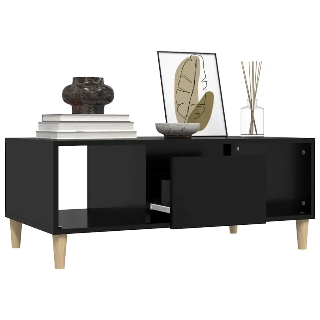 Black Coffee Table with Storage Solutions