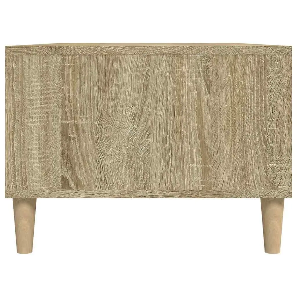 Coffee Table Brown 90x50x36.5 cm Open Compartments Drawer Storage