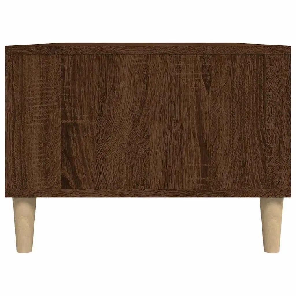 Coffee Table Brown Oak 90x50x36.5cm Open Compartments Drawer Storage