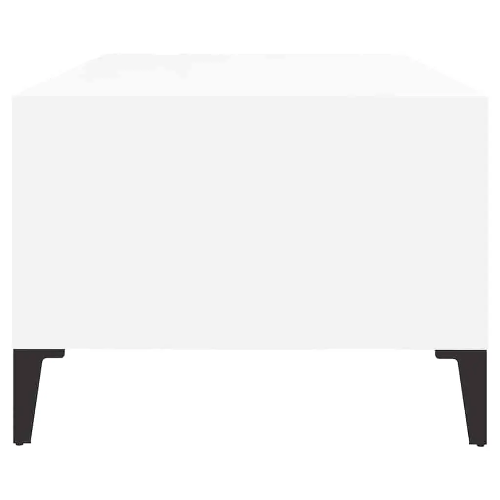 High Gloss White Coffee Table with Ample Storage