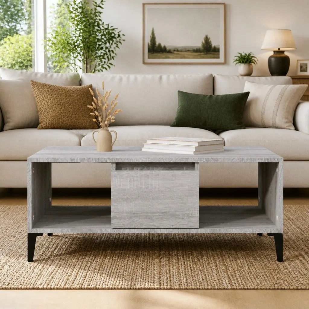 Grey Coffee Table with Storage