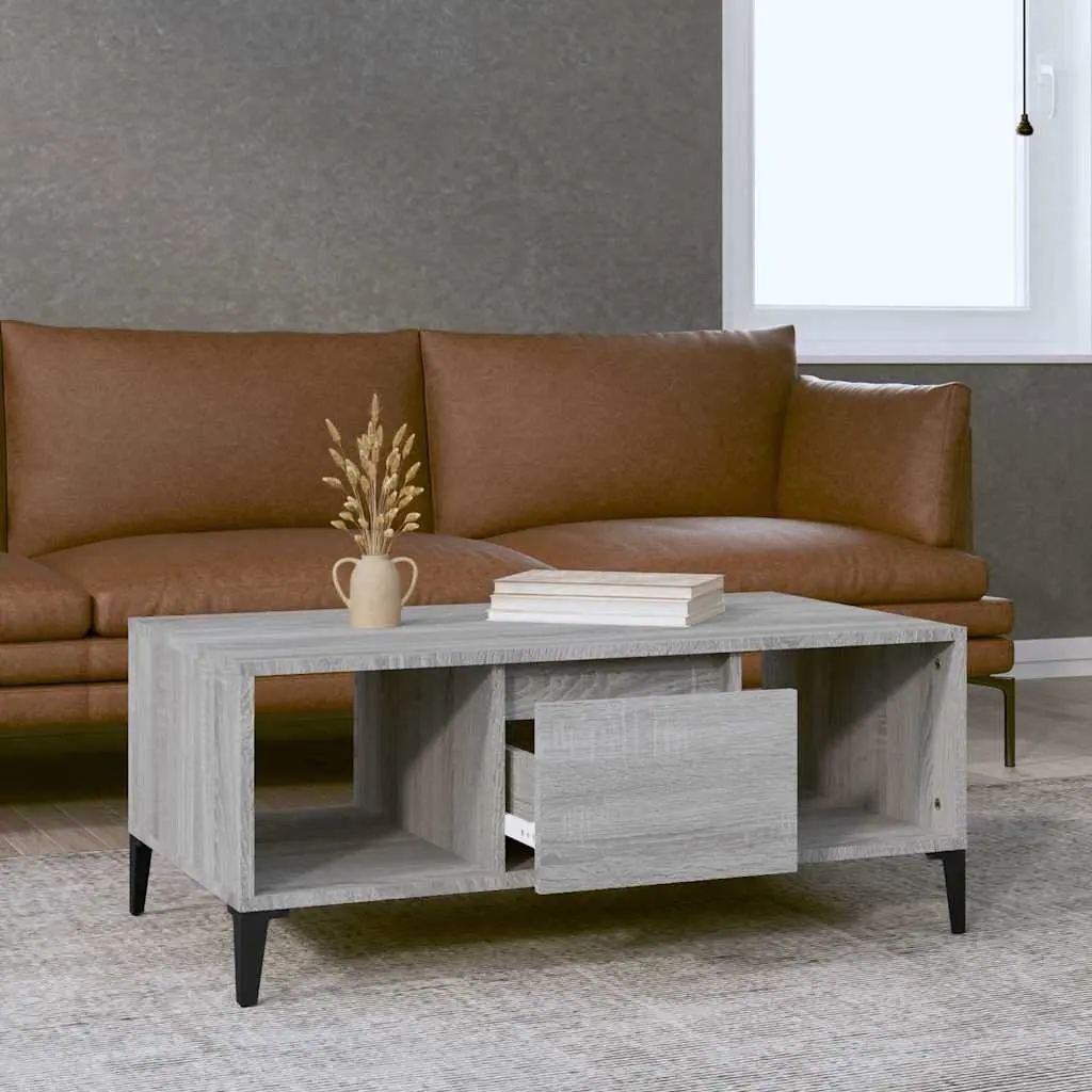 Grey Coffee Table with Storage
