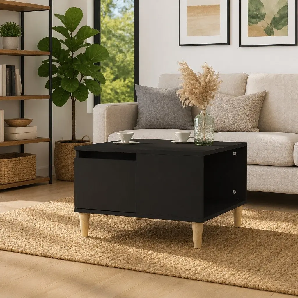 Coffee Table Storage 55x55x36.5cm Black