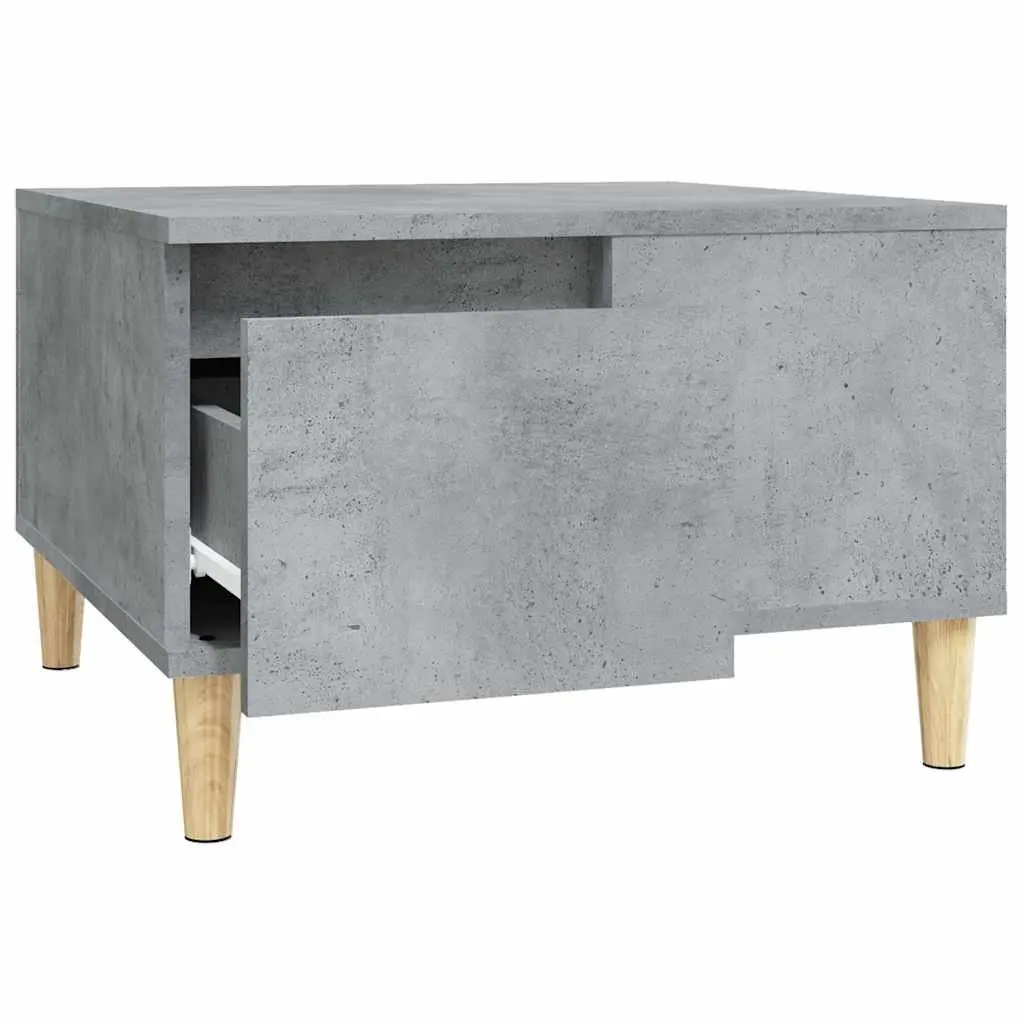 Coffee Table Grey 55x55x36.5cm Storage Drawer Open Compartment