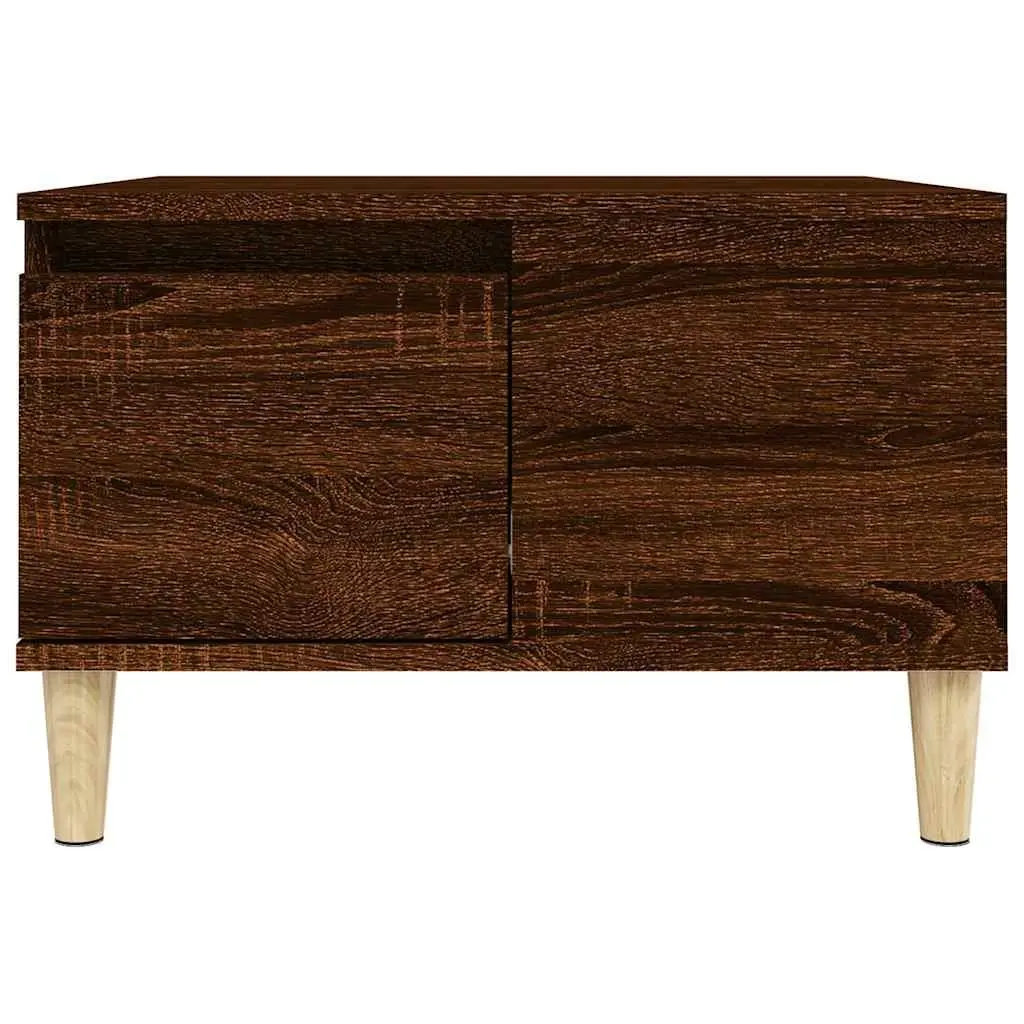 Coffee Table Storage Drawer Open Compartment 55x55x36.5 cm Brown Oak