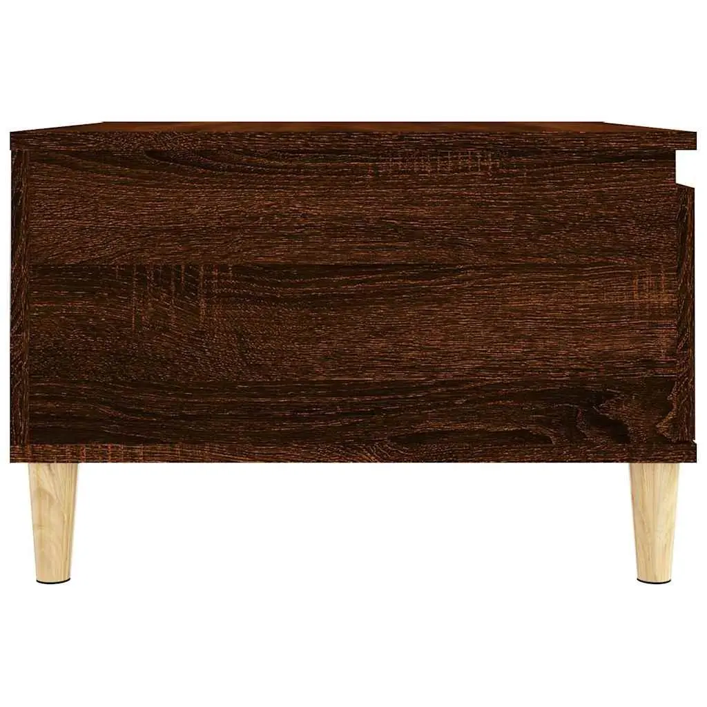 Coffee Table Storage Drawer Open Compartment 55x55x36.5 cm Brown Oak