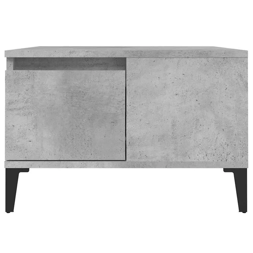 Coffee Table Grey Engineered Wood 55x55x36.5cm Drawer Storage Living Room