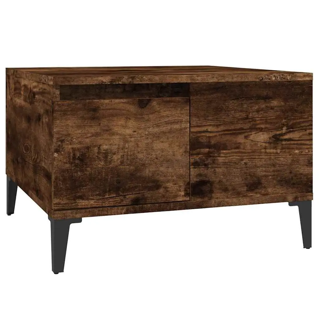 Coffee Table Storage Drawer Open Compartment 55cm Brown Engineered Wood