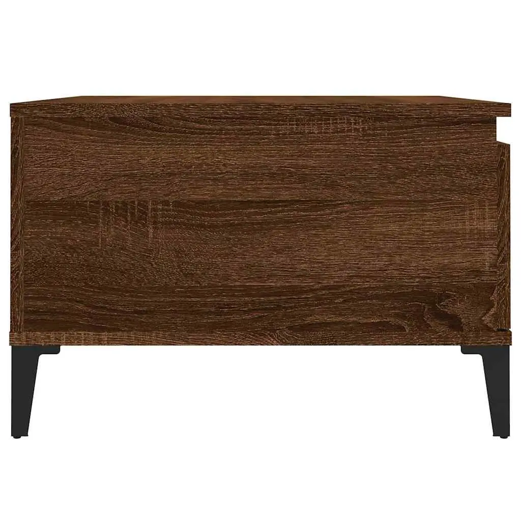 Coffee Table Brown 55x55x36.5 cm with Storage Drawer Open Compartment