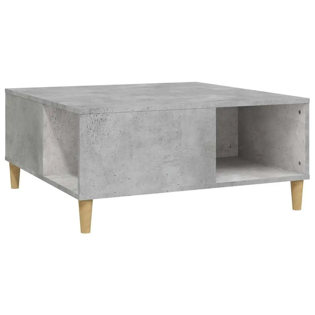 Coffee Table Grey 80x80x36.5 cm Storage Compartments Living Room Furniture
