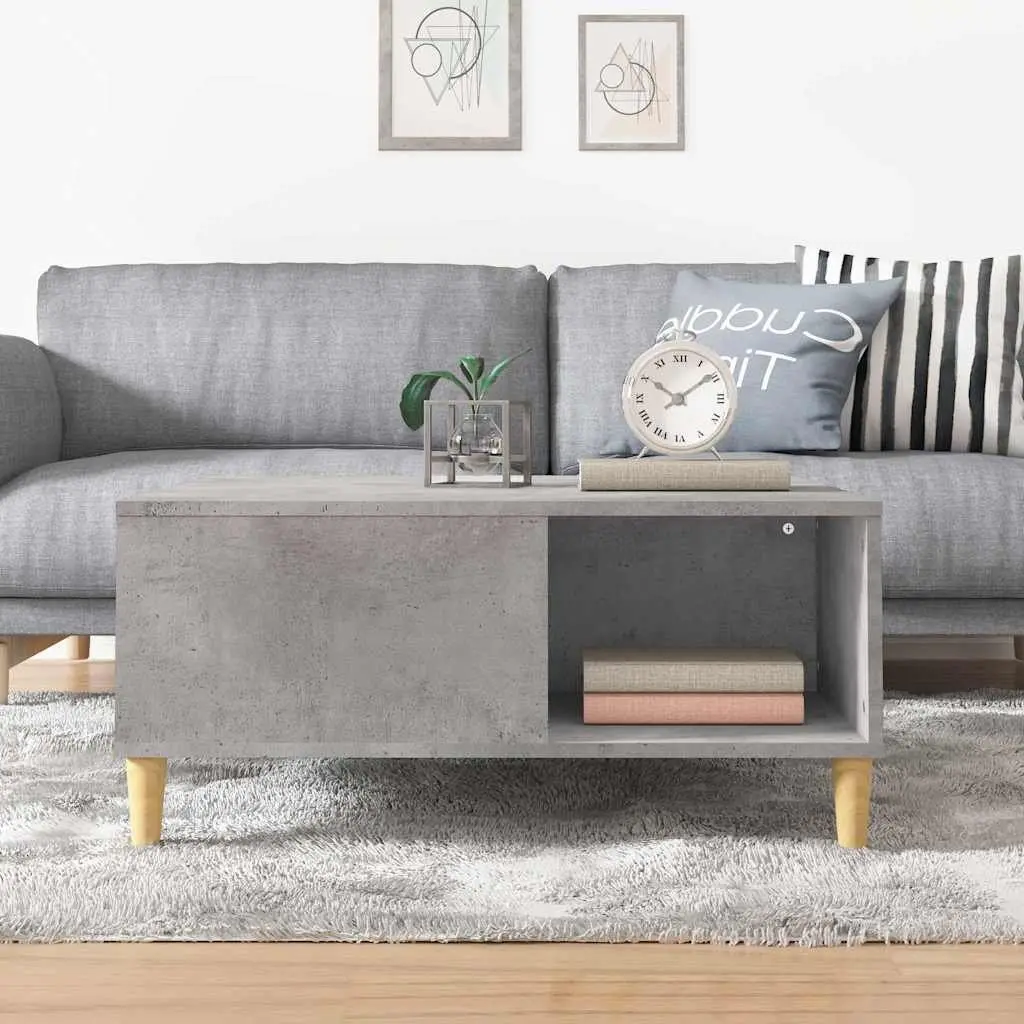 Coffee Table Grey 80x80x36.5 cm Storage Compartments Living Room Furniture