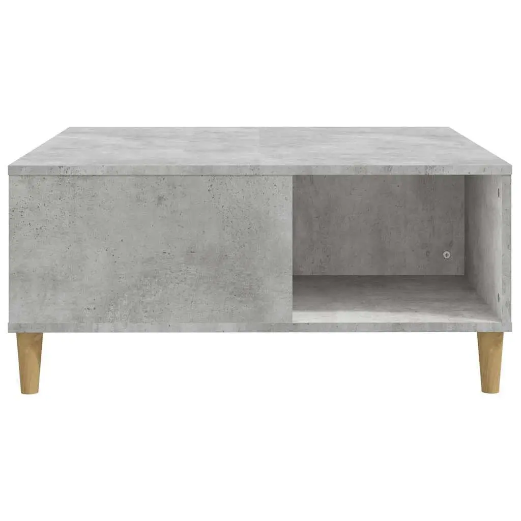 Coffee Table Grey 80x80x36.5 cm Storage Compartments Living Room Furniture