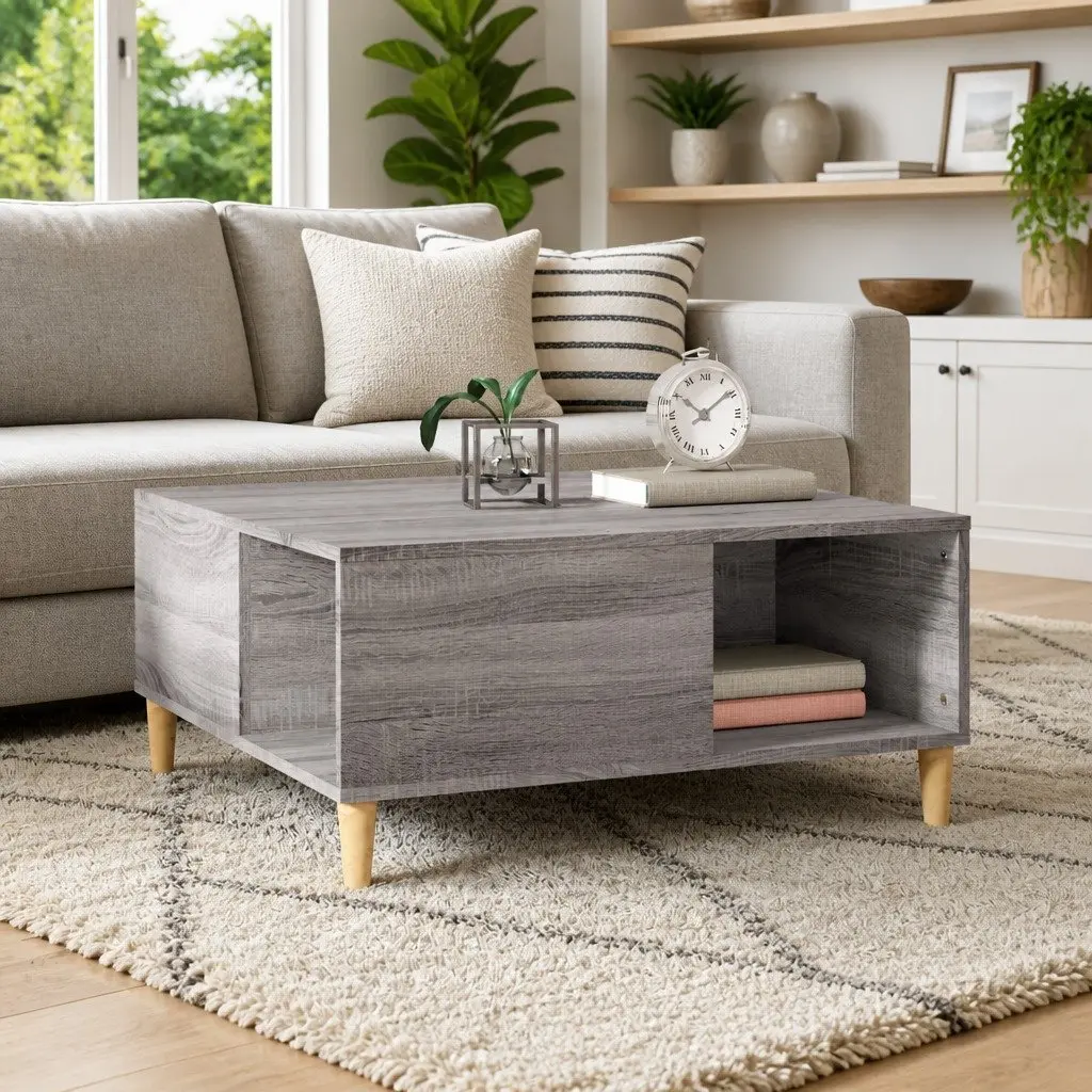 Grey Sonoma Coffee Table with Ample Storage