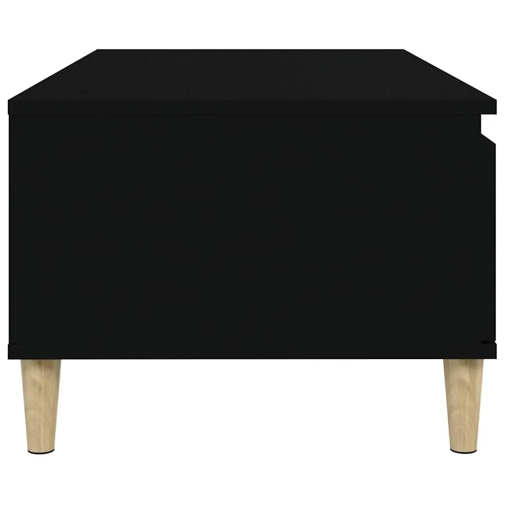 Black Coffee Table with Drawer 90x50x36.5 cm