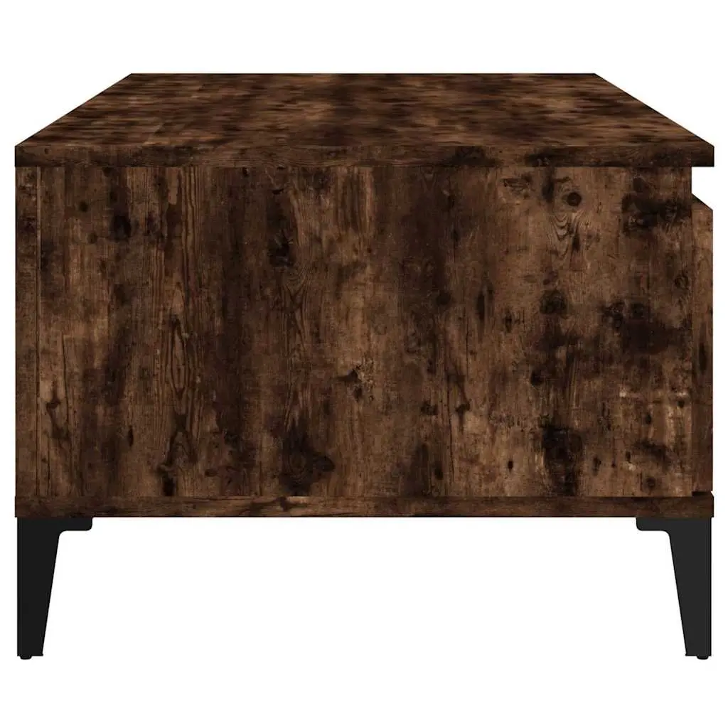 Coffee Table with Storage Drawer Brown Engineered Wood Accent Living Room