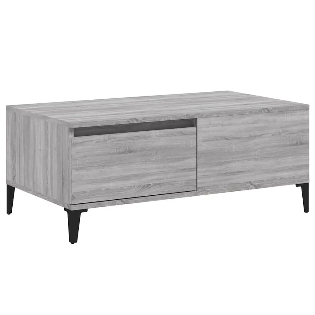 Coffee Table Grey Sonoma Drawer Storage Living Room Accent Side Table 90 x 50 x 36.5 cm