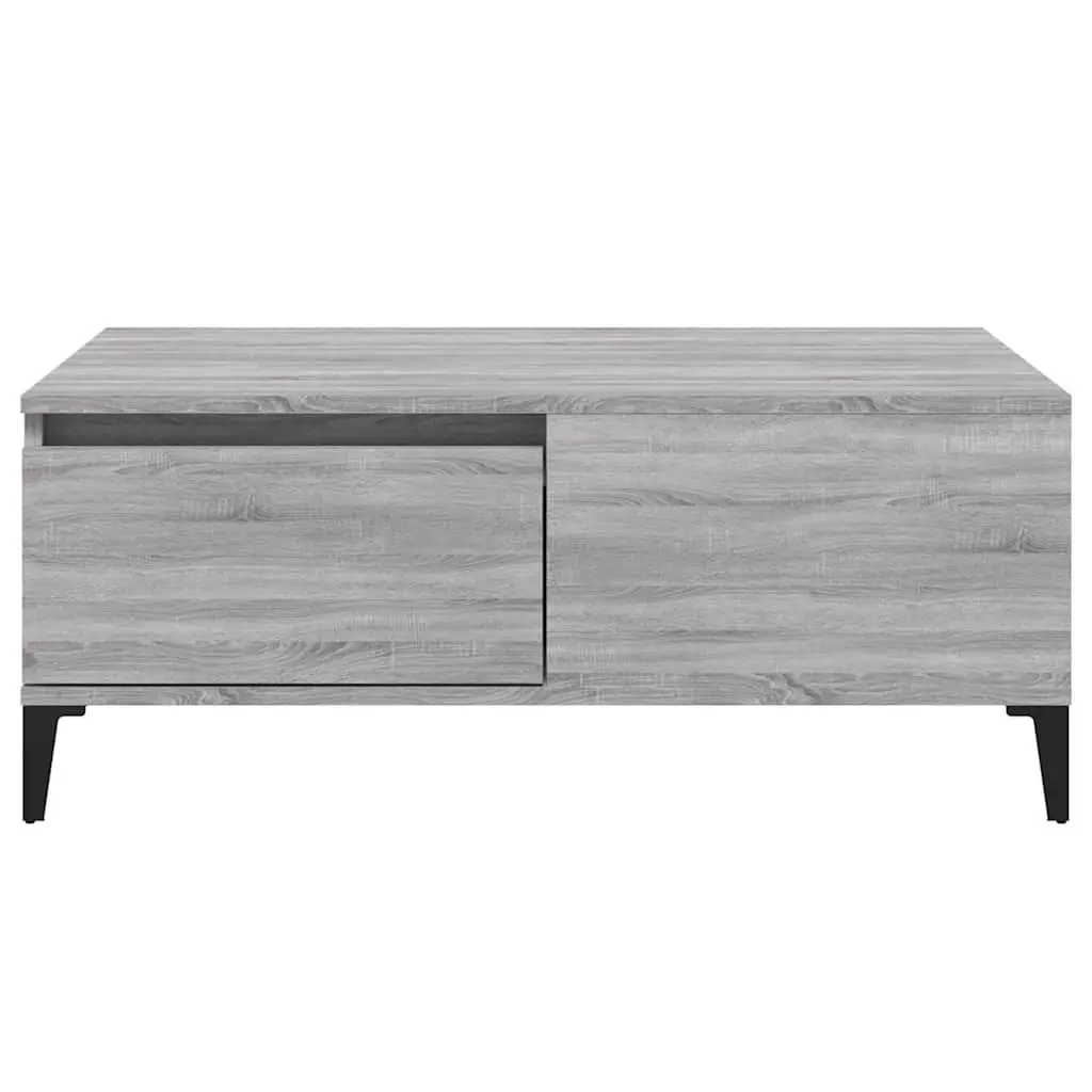 Coffee Table Grey Sonoma Drawer Storage Living Room Accent Side Table 90 x 50 x 36.5 cm
