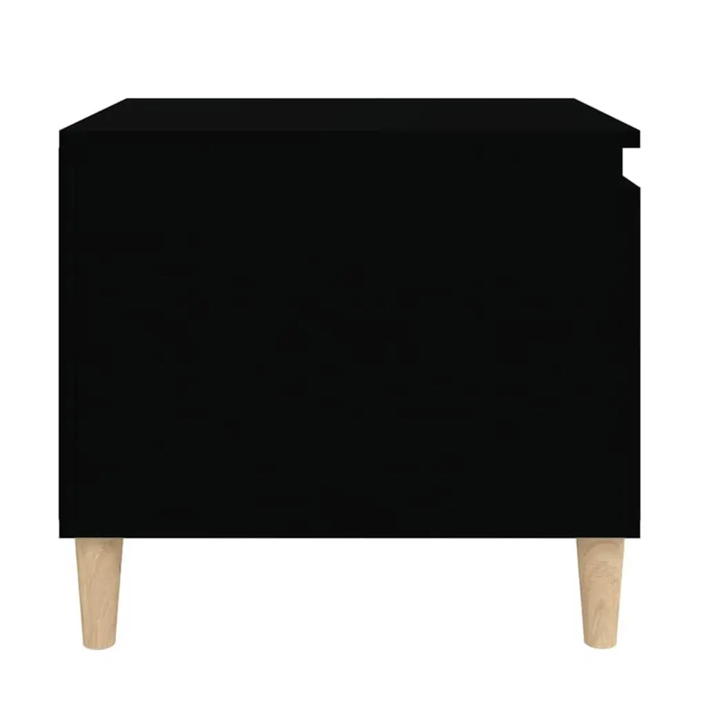 Coffee Table Black Storage Compartment Shelf Living Room