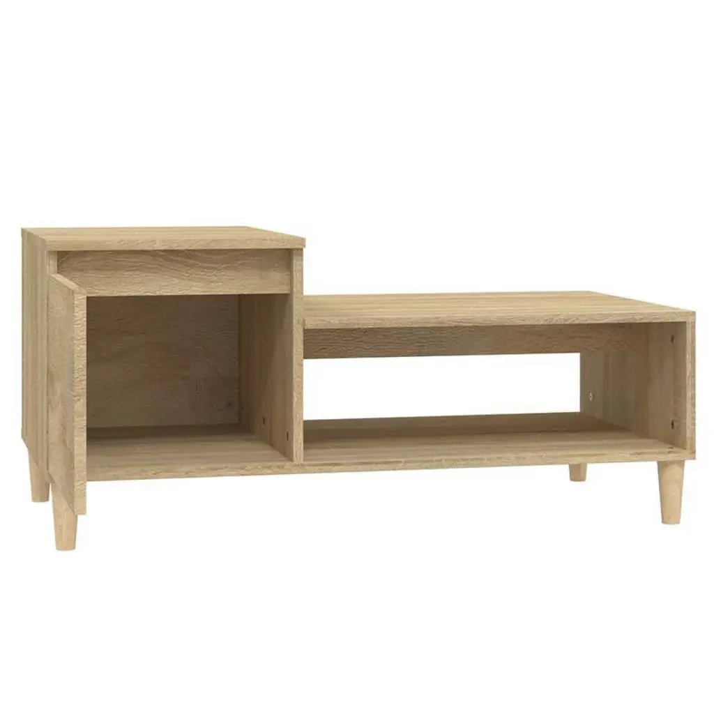 Coffee Table Storage Compartment 100 x 50 x 45 cm Brown Sonoma Oak Engineered Wood
