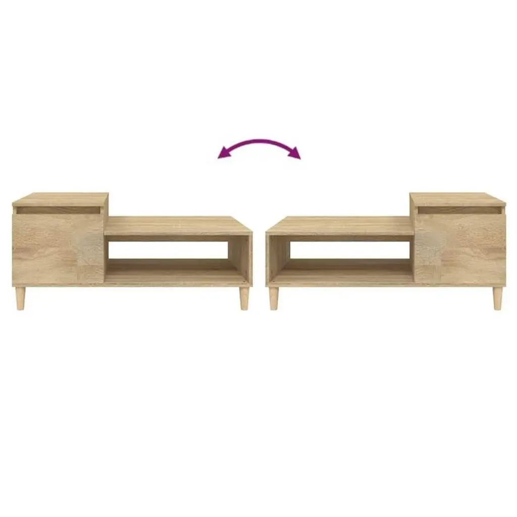 Coffee Table Storage Compartment 100 x 50 x 45 cm Brown Sonoma Oak Engineered Wood