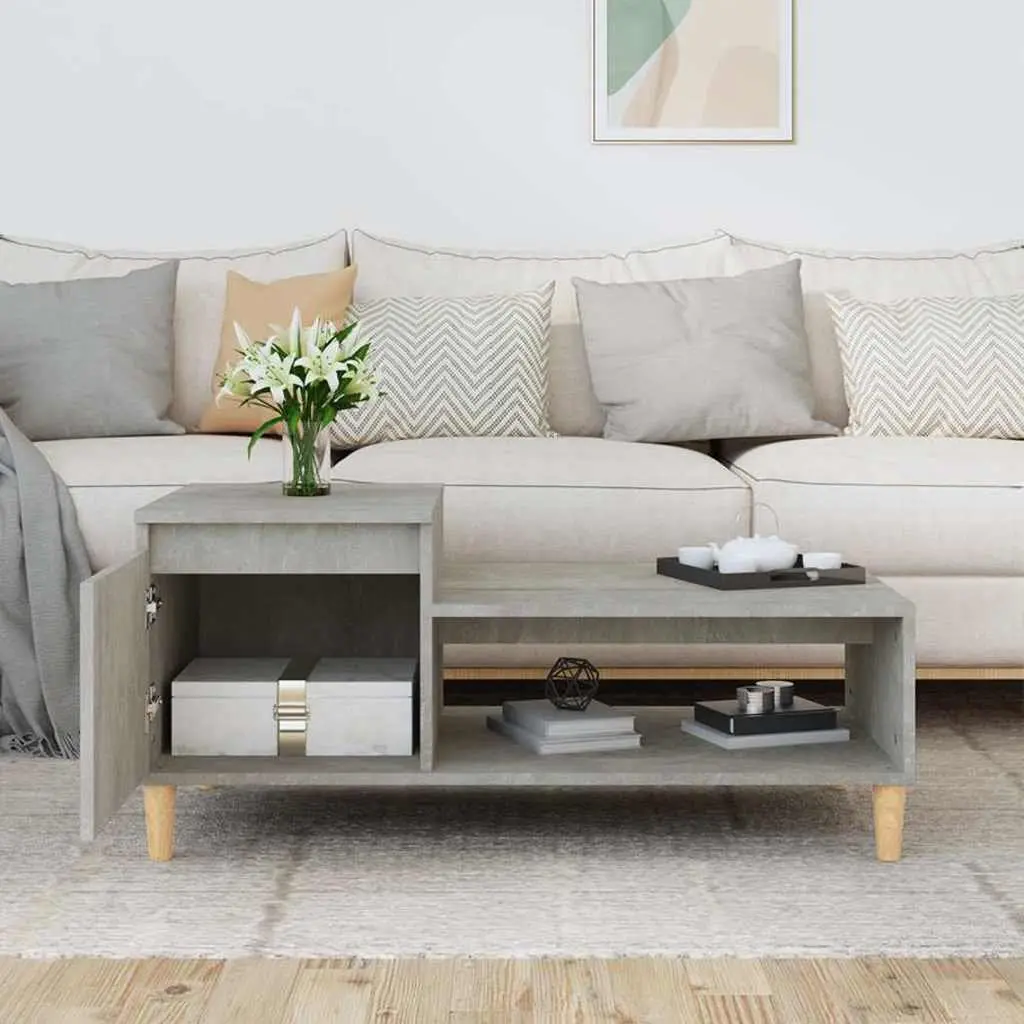 Grey Engineered Wood Coffee Table