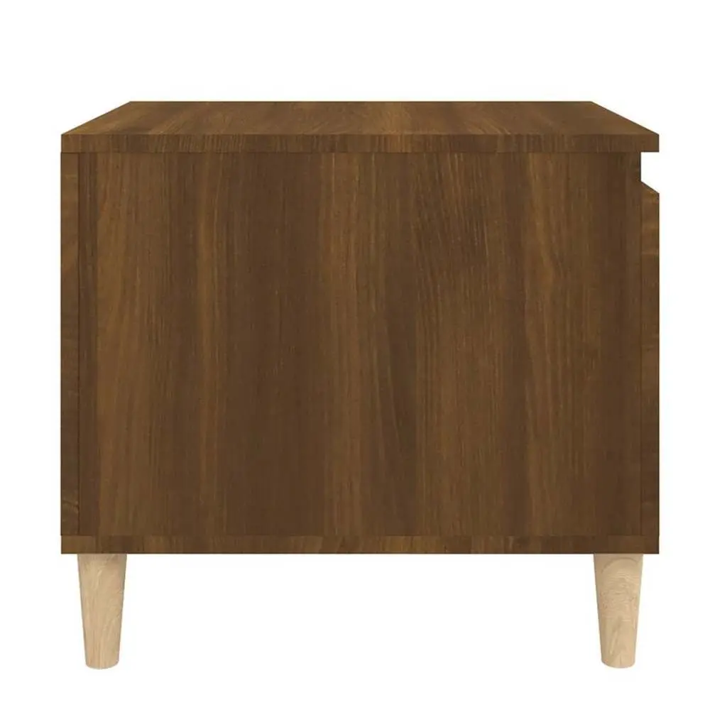 Coffee Table Brown Oak Living Room Furniture Engineered Wood Storage Compartment
